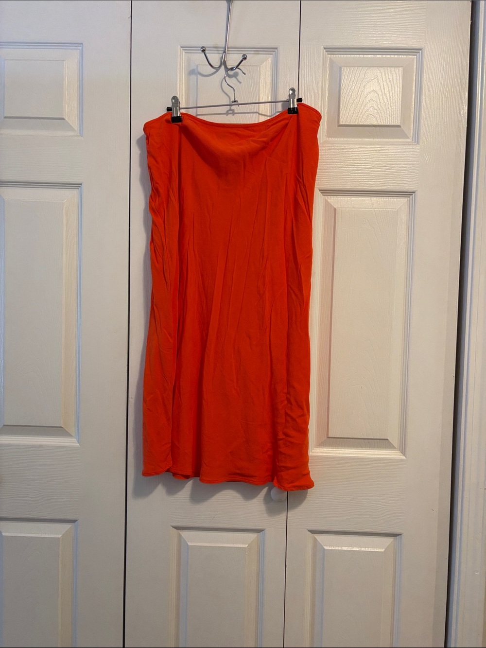Bright Orange Women's Midi Skirt